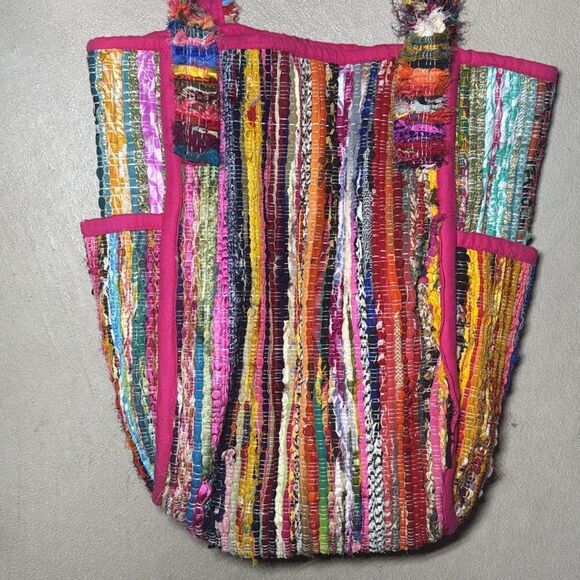Multicolor Woven Tote Bag - Picture 2 of 7